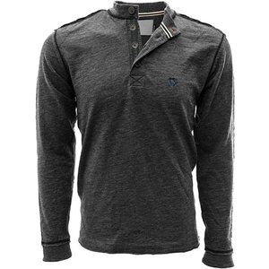 LEVELWEAR - Men's NHL Pittsburgh Penguins Crush Shadow Text Henley, Gray, M, NWT